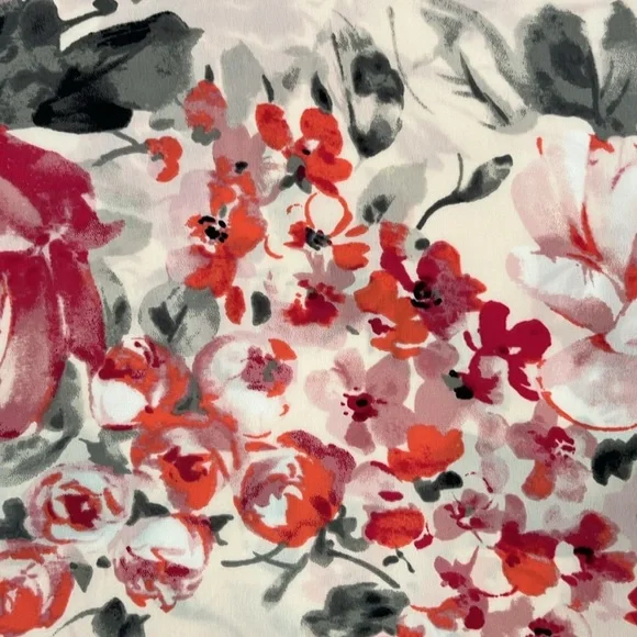 NWT WHBM Long Sleeve Floral Tie-Neck Blouse Size 10 - Picture 9 of 11